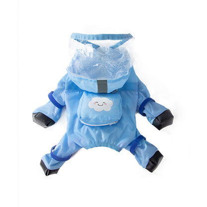 Full-Coverage Reflective Dog Raincoat with Boots