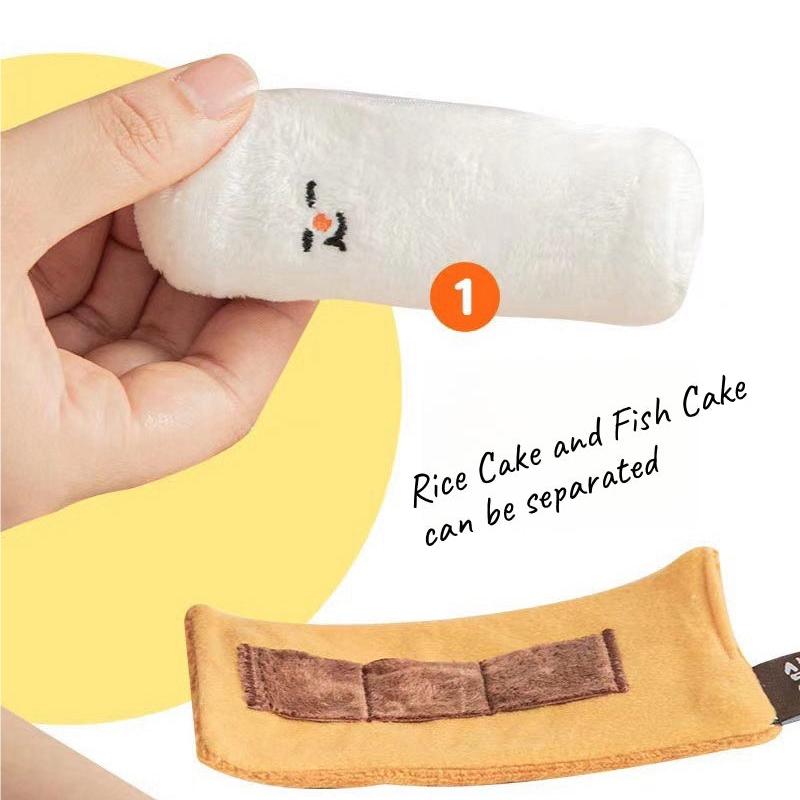 Fish Cake with Rice Cake Snack-hiding Sniff Toy