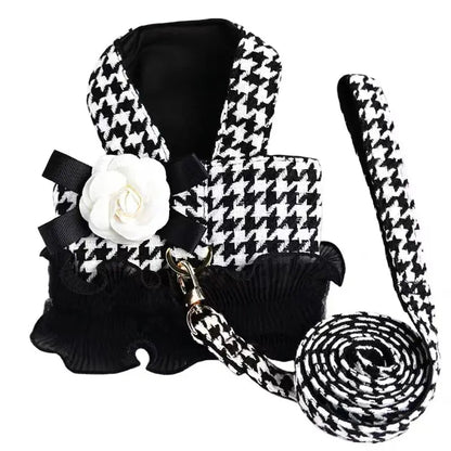 Houndstooth Harness Leash Combo