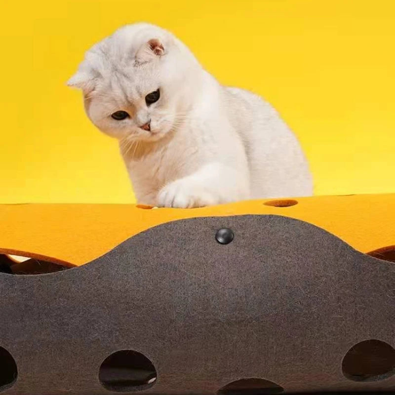 The Cheese Adjustable Tunnel Cat Toy