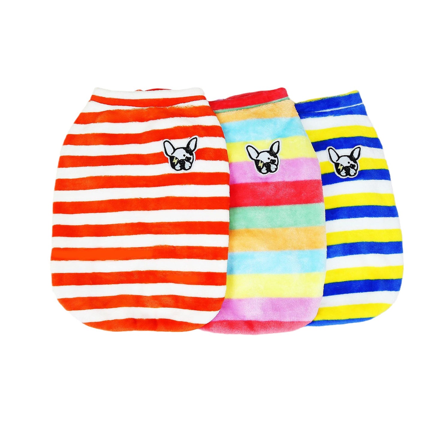 Velvet Striped Biped Pet Clothes