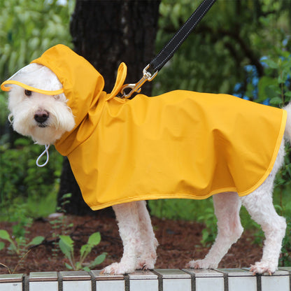 Adjustable Dog Raincoat with Clear Hooded