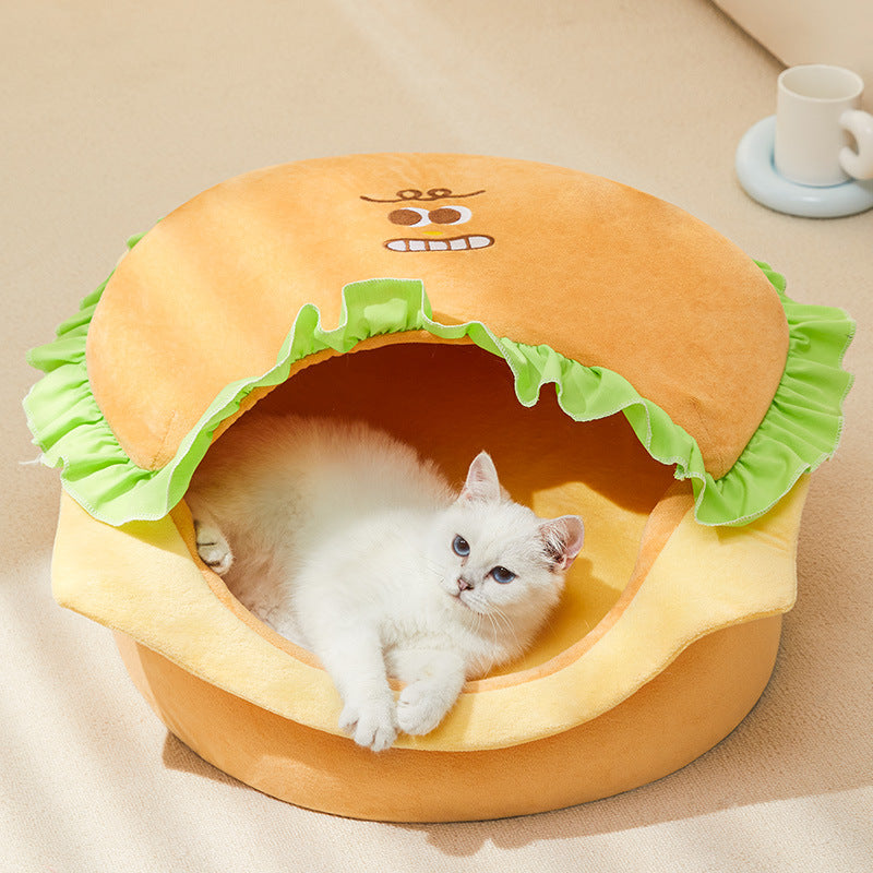 Cartoon Hamburger Pet Bed
