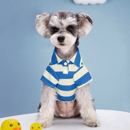 Striped Dog Polo T-Shirt