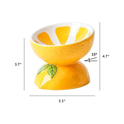 Fruit-Themed Pet Ceramic Bowl