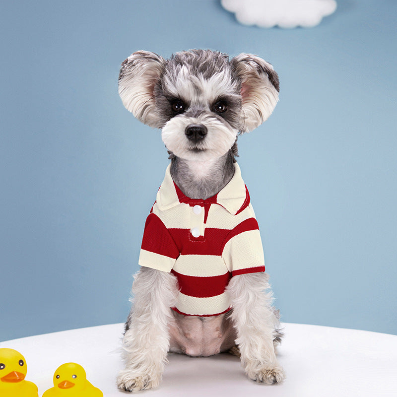 Striped Dog Polo T-Shirt