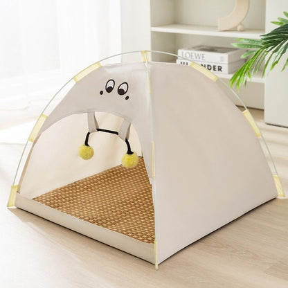 Summer Breathable Pet Tent with Reversible Cushion