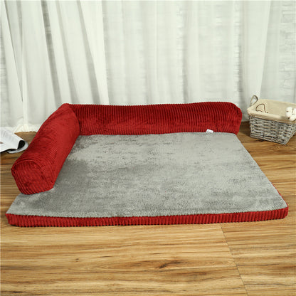 L-Shaped Soft Cushion Dog Bed