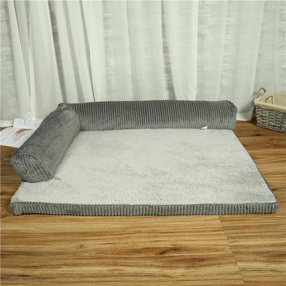 L-Shaped Soft Cushion Dog Bed