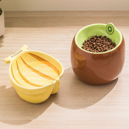 Fruit-Themed Pet Ceramic Bowl