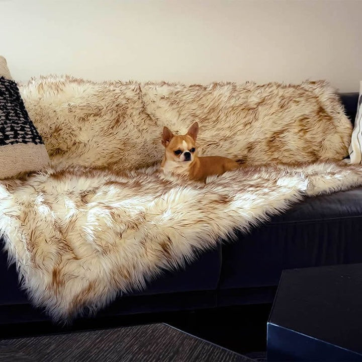 Faux Fur Sofa Covers, Throws Blankets Sofa Slipcovers for Pets
