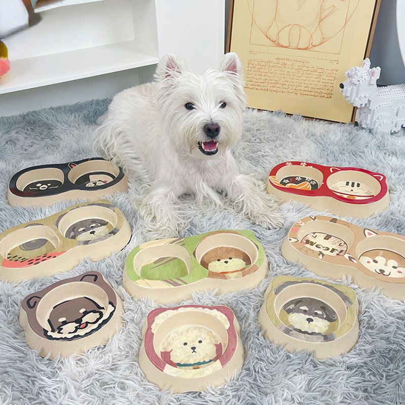 Adorable Bamboo Fiber Pet Bowl