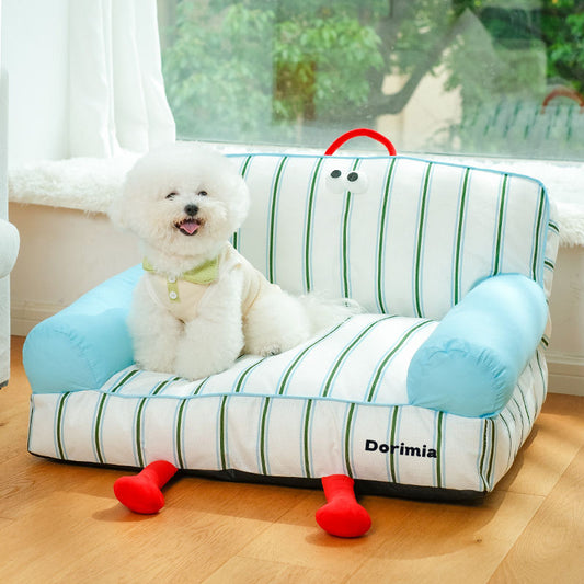 Blue Horizons Striped Calming Pet Sofa