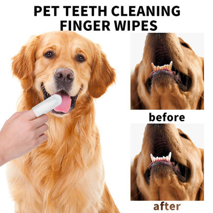 Pet Teeth Cleaning Finger Wipes