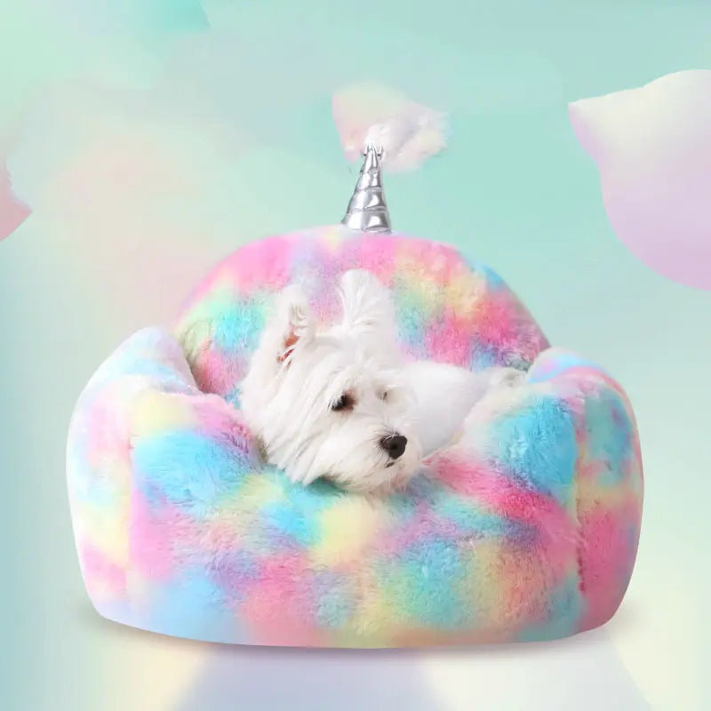 Colorful Unicorn Pet Bed