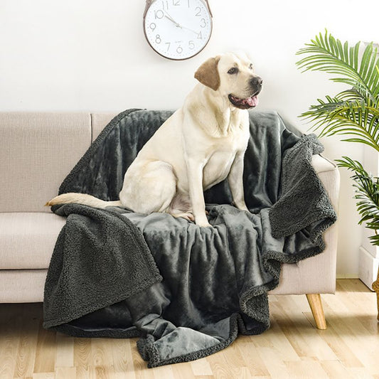 Flannel Sherpa Thickened Pet Blanket