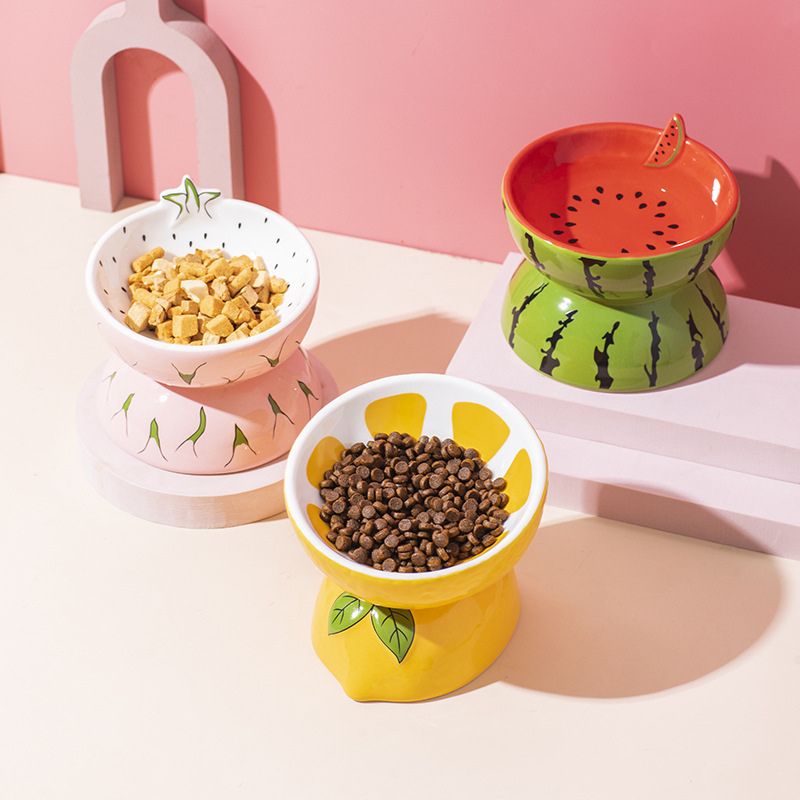 Fruit-Themed Pet Ceramic Bowl