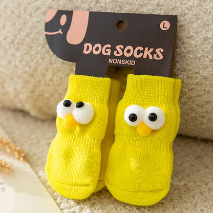 Cute Non-slip Knitted Dog Socks