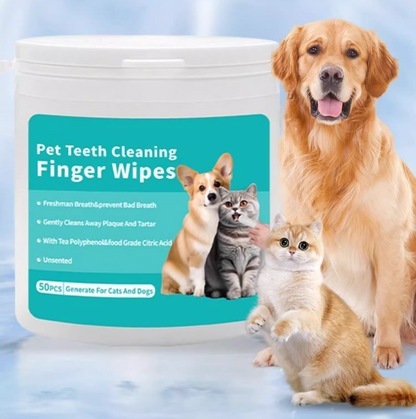 Pet Teeth Cleaning Finger Wipes