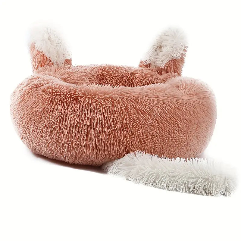 Self-Warming Round Plush Pet Bed