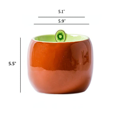 Fruit-Themed Pet Ceramic Bowl