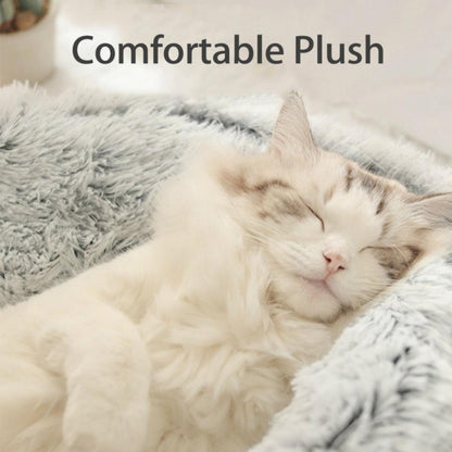 Round Plush  Semi-Enclosed Pet Bed