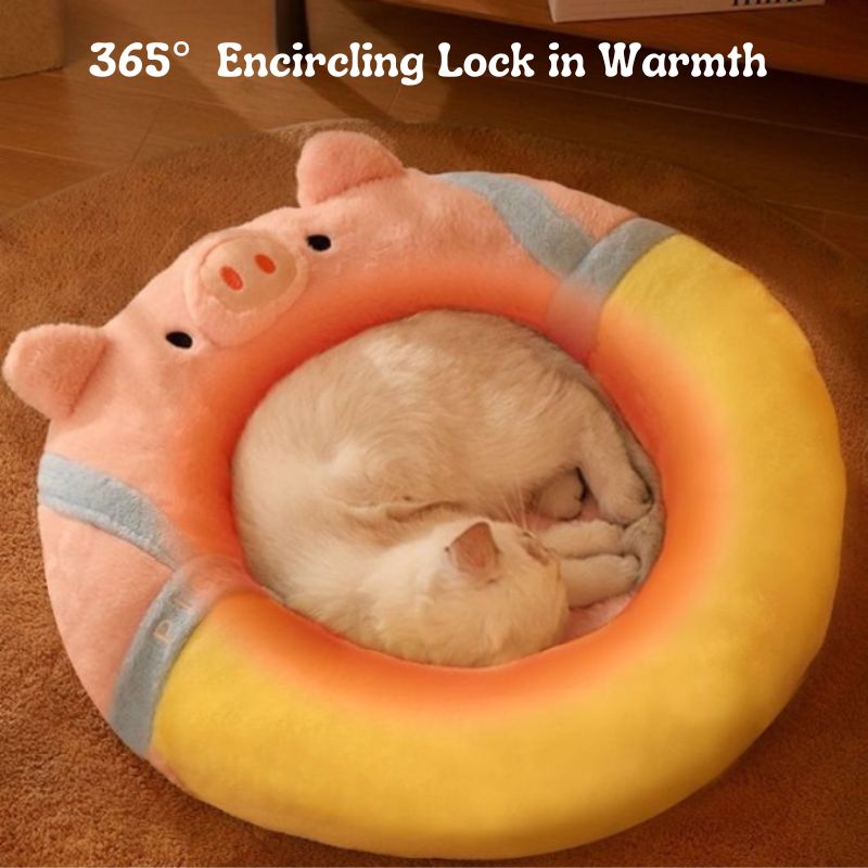 Creative Pig and Sheep Donut Cat Bed