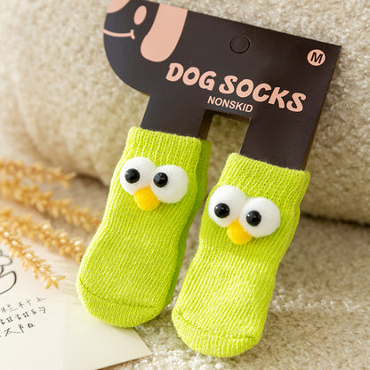 Cute Non-slip Knitted Dog Socks