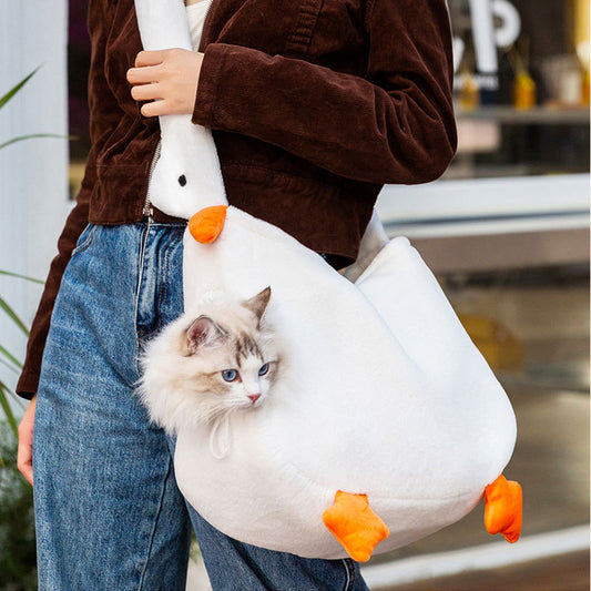 White Geese Sling Carrier for Small Cat & Dog