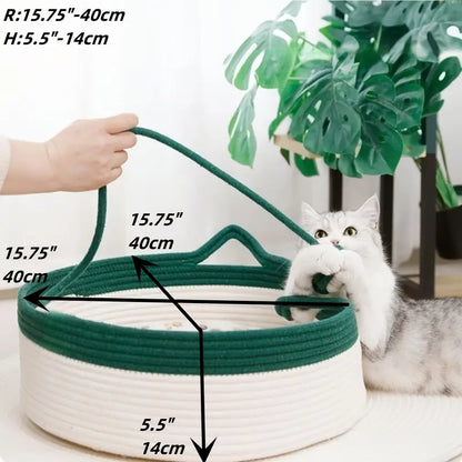 Basket Cotton Rope Woven Cat Bed