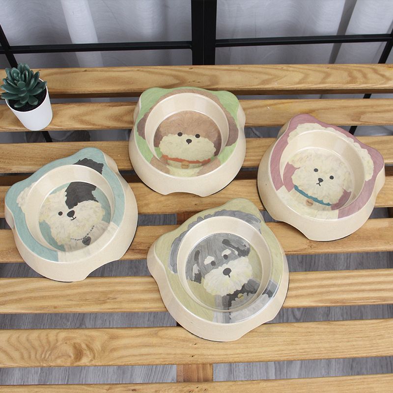 Adorable Bamboo Fiber Pet Bowl