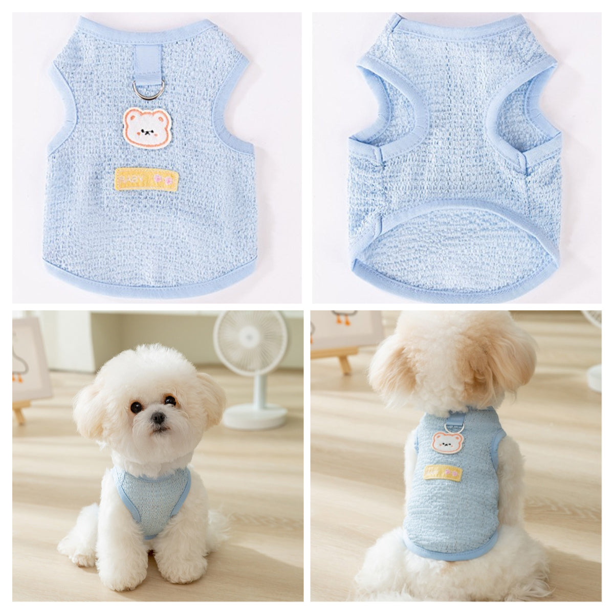 3Pack Cute Bear Summer Breathable Dog T-Shirt