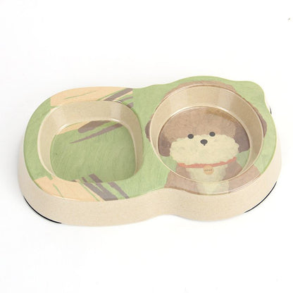 Adorable Bamboo Fiber Pet Bowl