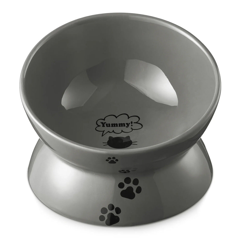 Ceramic Elevated Cat Food Bowl