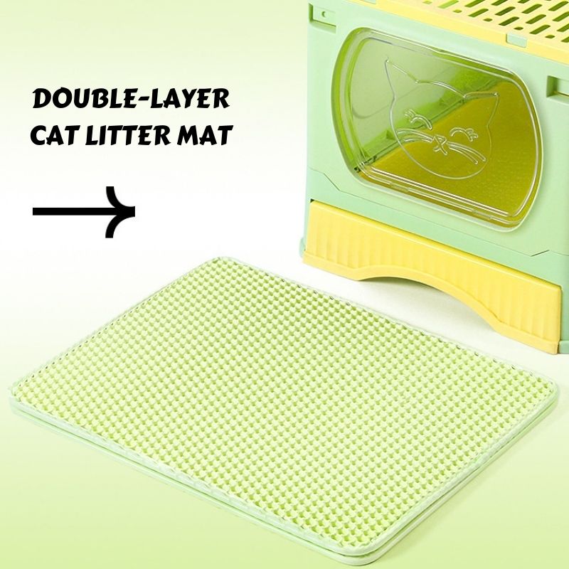 Double-layer EVA Velcro Cat Litter Mat