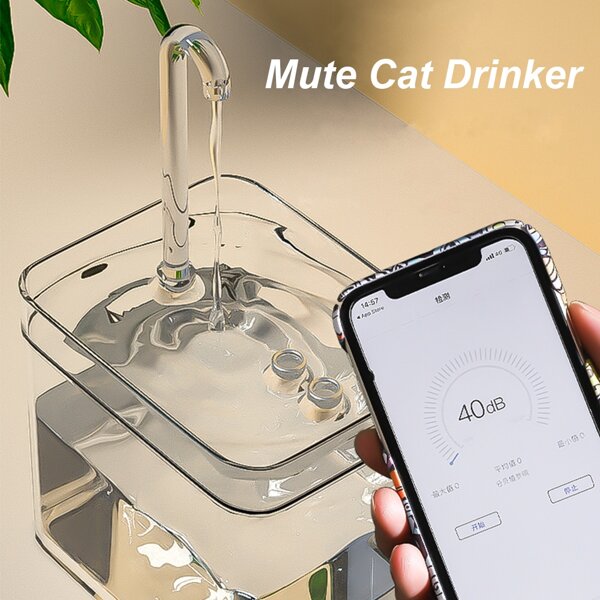 Auto Filter Transparent Pet Water Fountain