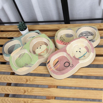 Adorable Bamboo Fiber Pet Bowl