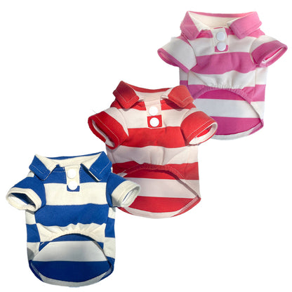 3Pack Striped Dog Polo T-Shirt