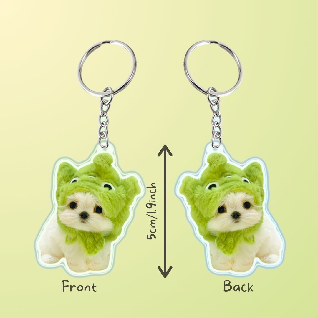 Custom Pet Portrait Keychain