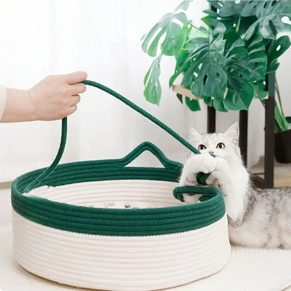 Basket Cotton Rope Woven Cat Bed