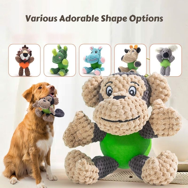 Durable Corduroy Rubber Squeaky Dog Toy