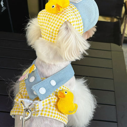 Breathable Summer Clothes for Small Dogs with Hat