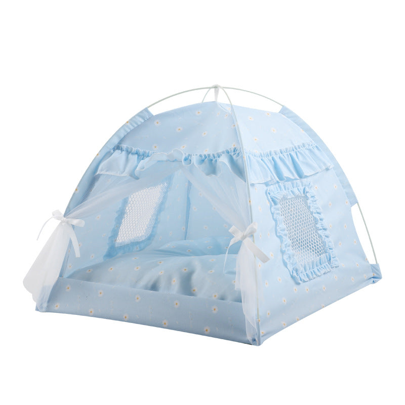 Floral Pattern Cooling Breathable Washable Pet Tent