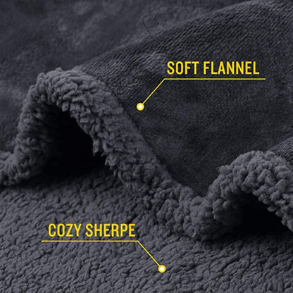 Flannel Sherpa Thickened Pet Blanket