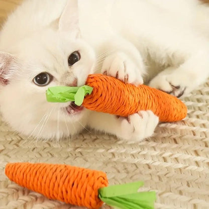 Natural Interactive Sisal Carrot Cat Toy