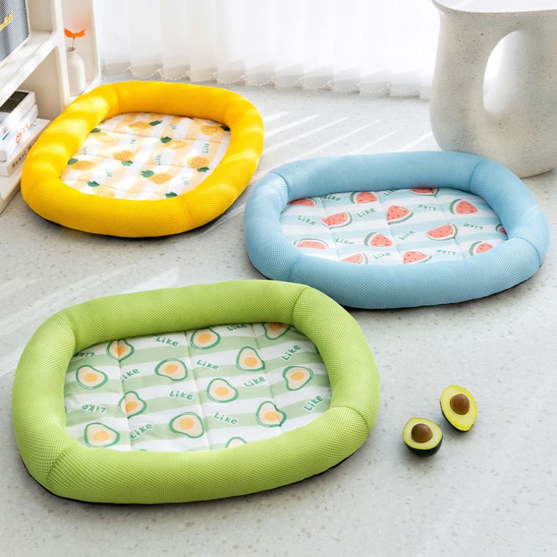 Self-cooling Summer Pet Bed with Air Mesh Bolster