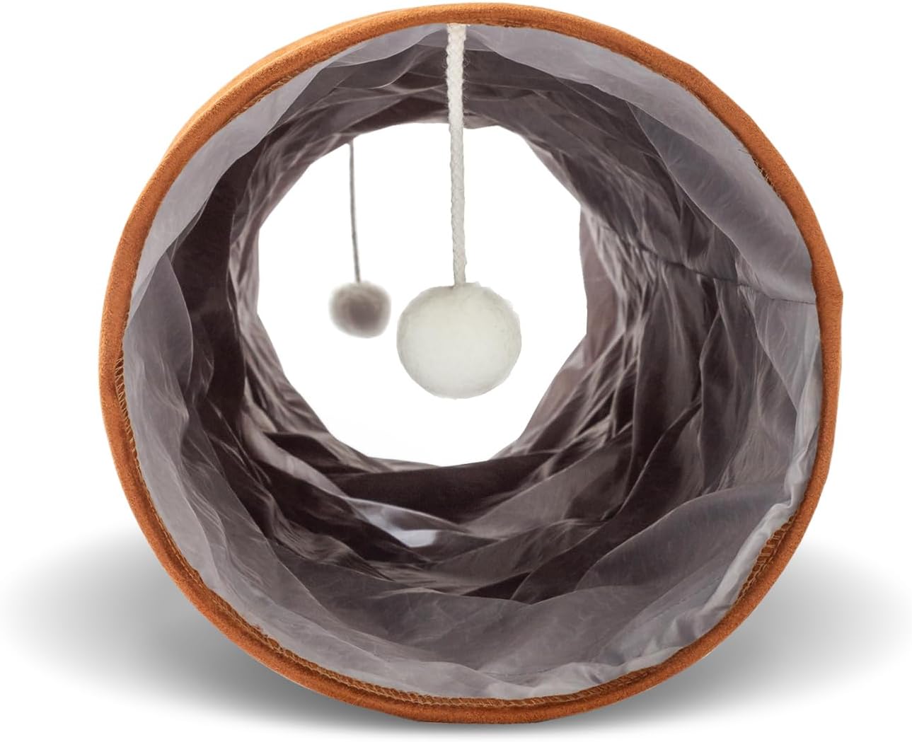 Collapsible Cat Tunnel for Cats with Toy Ball