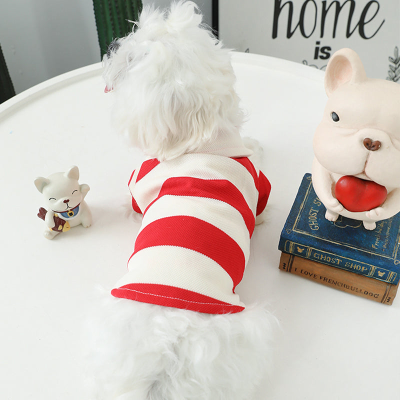 Striped Dog Polo T-Shirt