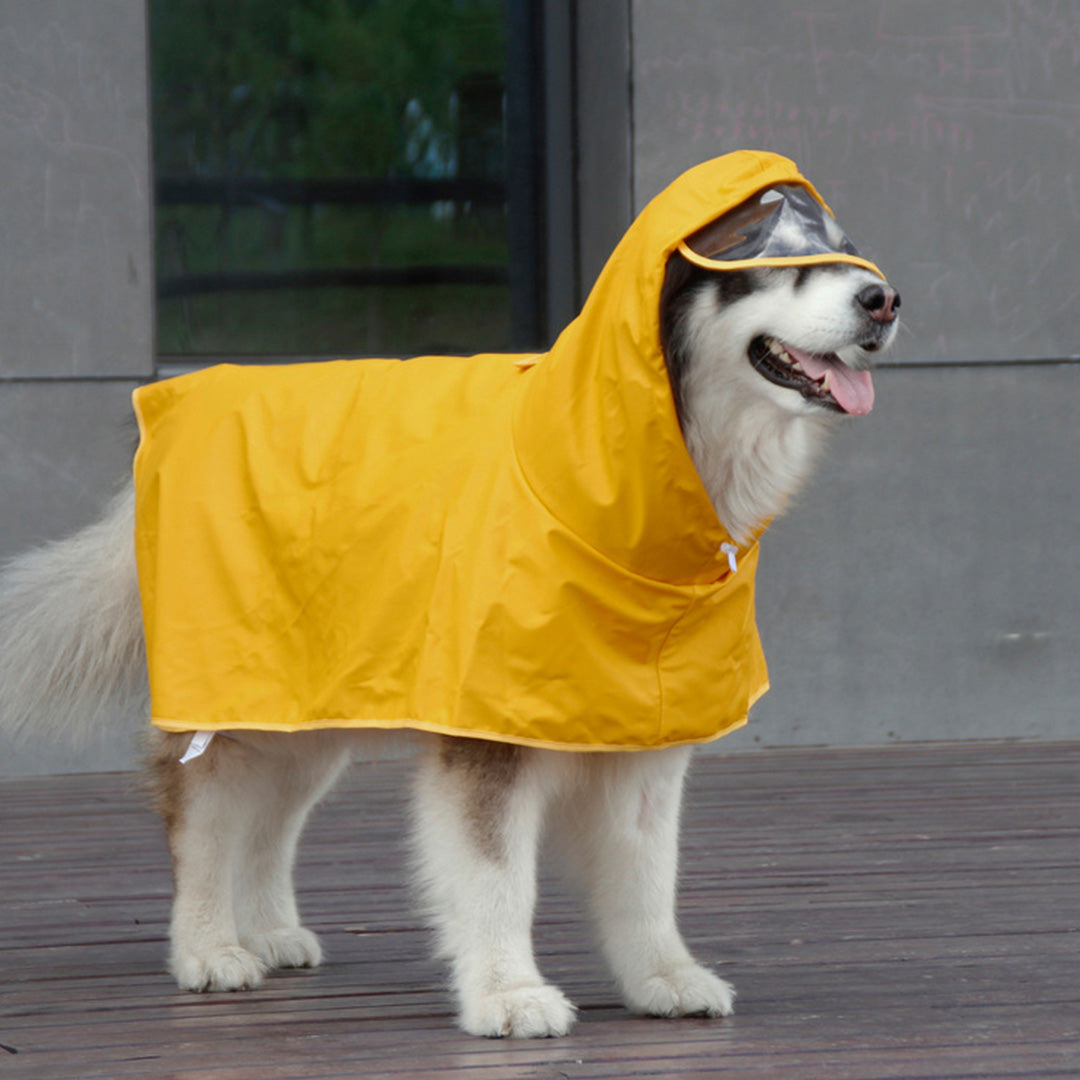 Adjustable Dog Raincoat with Clear Hooded