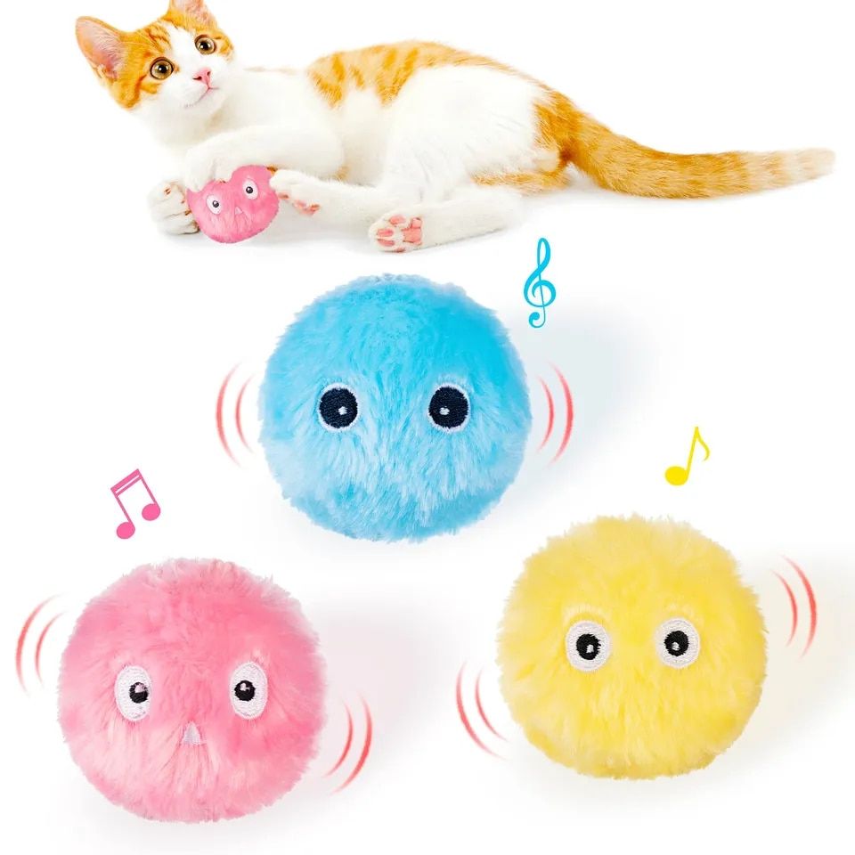 Chirping Balls Cat Kicker Toy